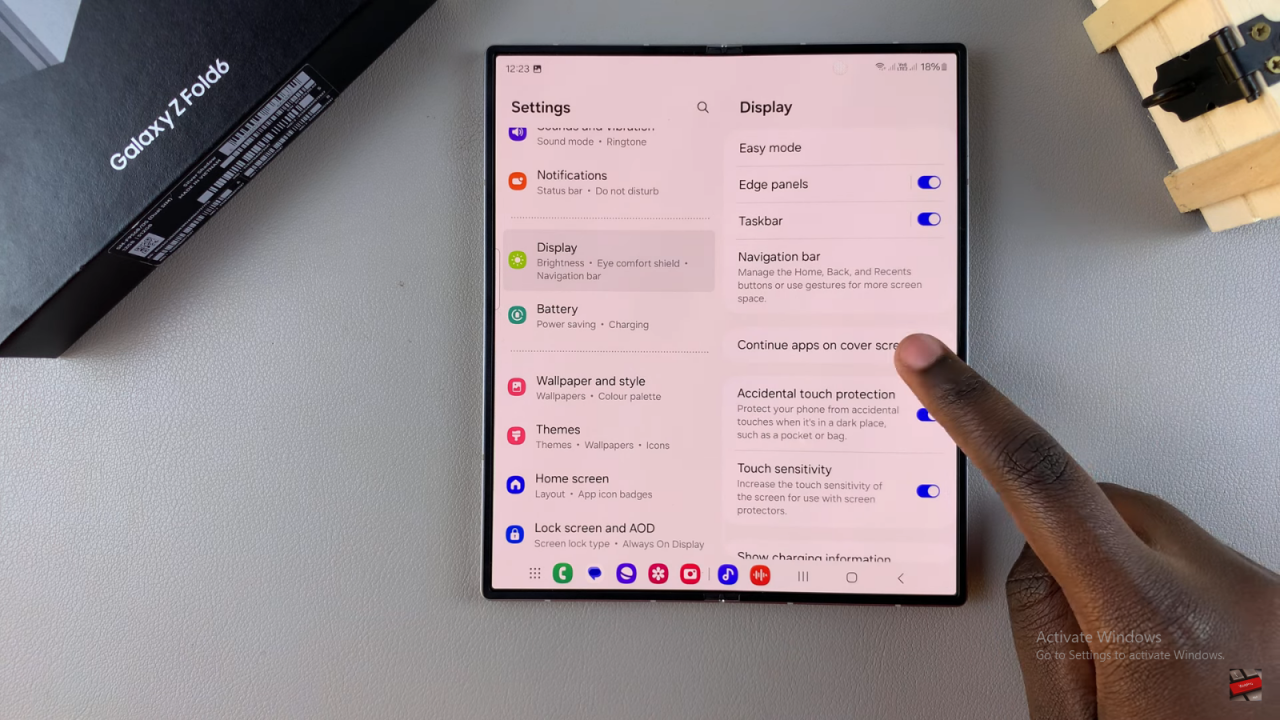 Customize 'Continue Apps On Cover Screen' Of Samsung Galaxy Z Fold 6