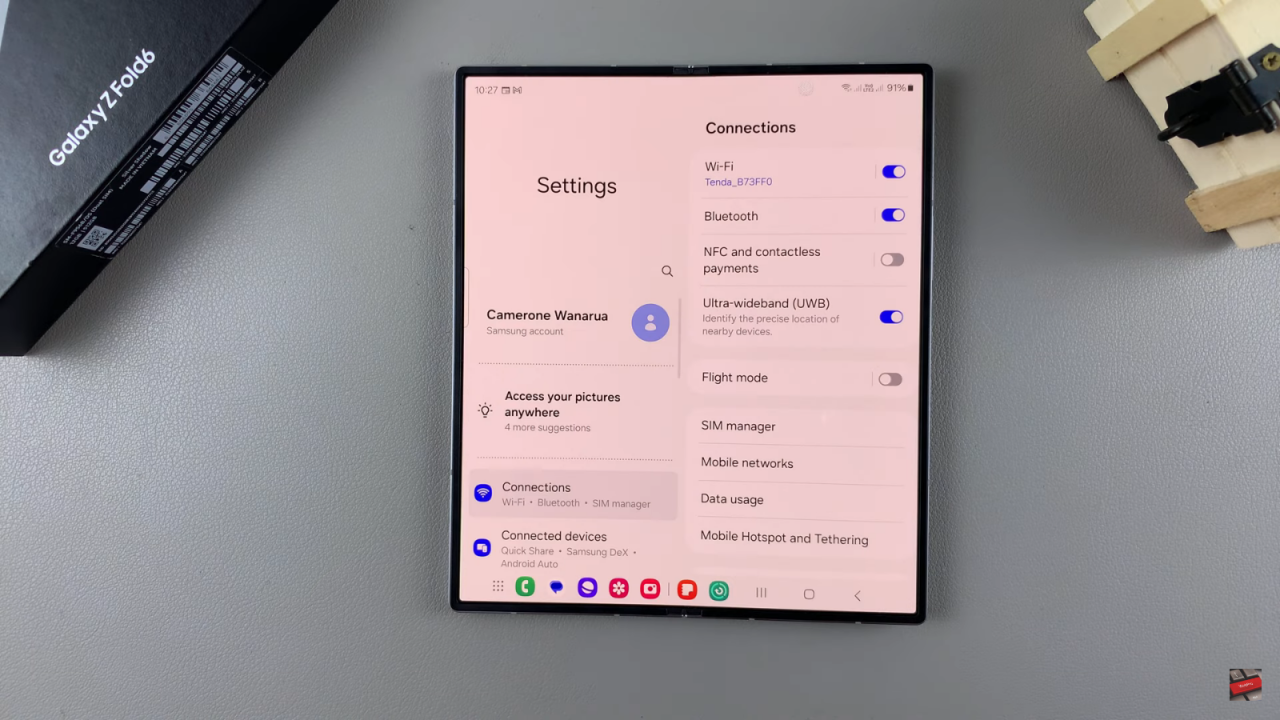 Turn Power Saving Mode On/Off On Samsung Galaxy Z Fold 6