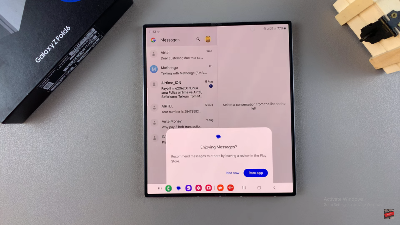  Enable/ Disable Outgoing Message Sound On Samsung Galaxy z Fold 6