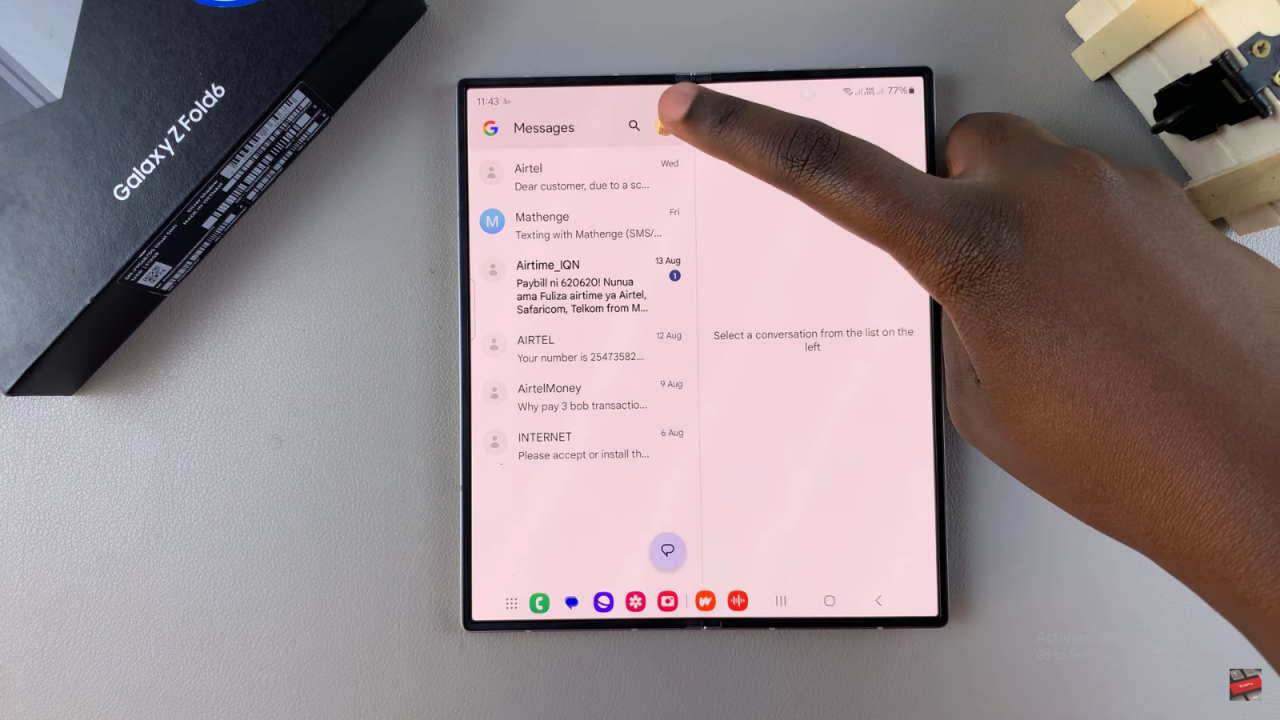  Enable/ Disable Outgoing Message Sound On Samsung Galaxy z Fold 6