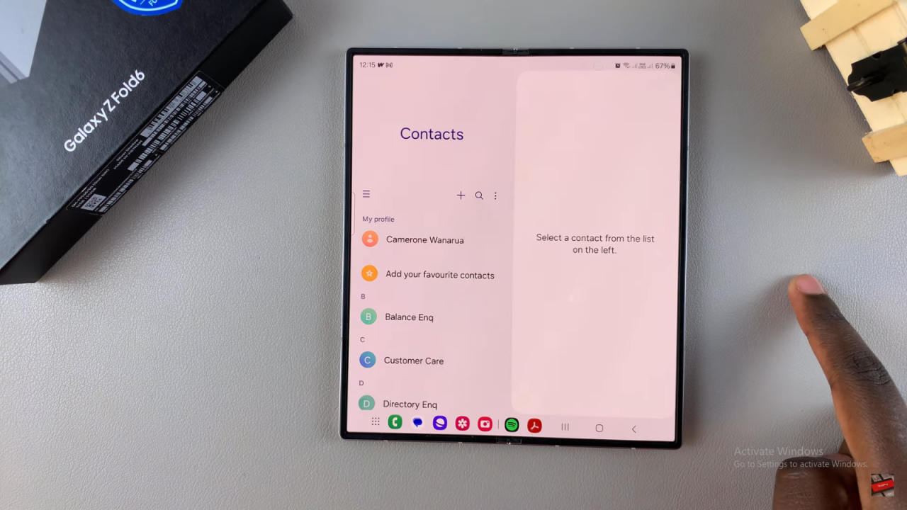 Sort Contacts By First/Last Name On Samsung Galaxy Z Fold 6