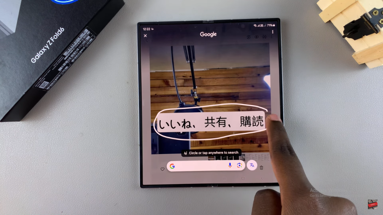 Translate Text On Images On Samsung Galaxy Z Fold 6