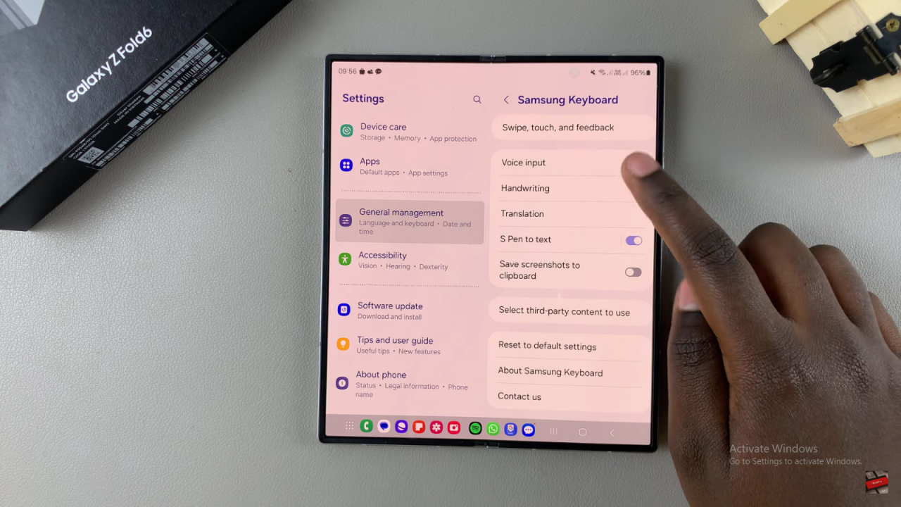 Enable Voice Input Speech to Text On Samsung Galaxy Z Fold 6