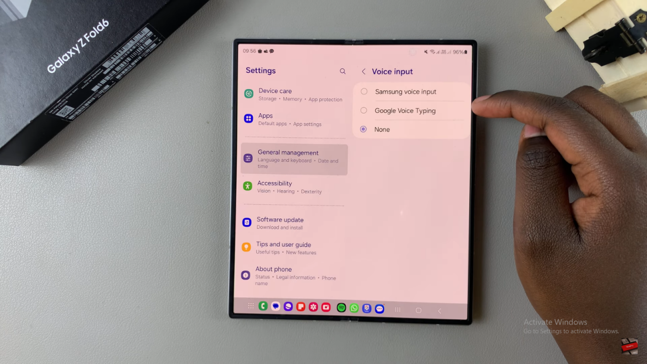 Enable Voice Input Speech to Text On Samsung Galaxy Z Fold 6