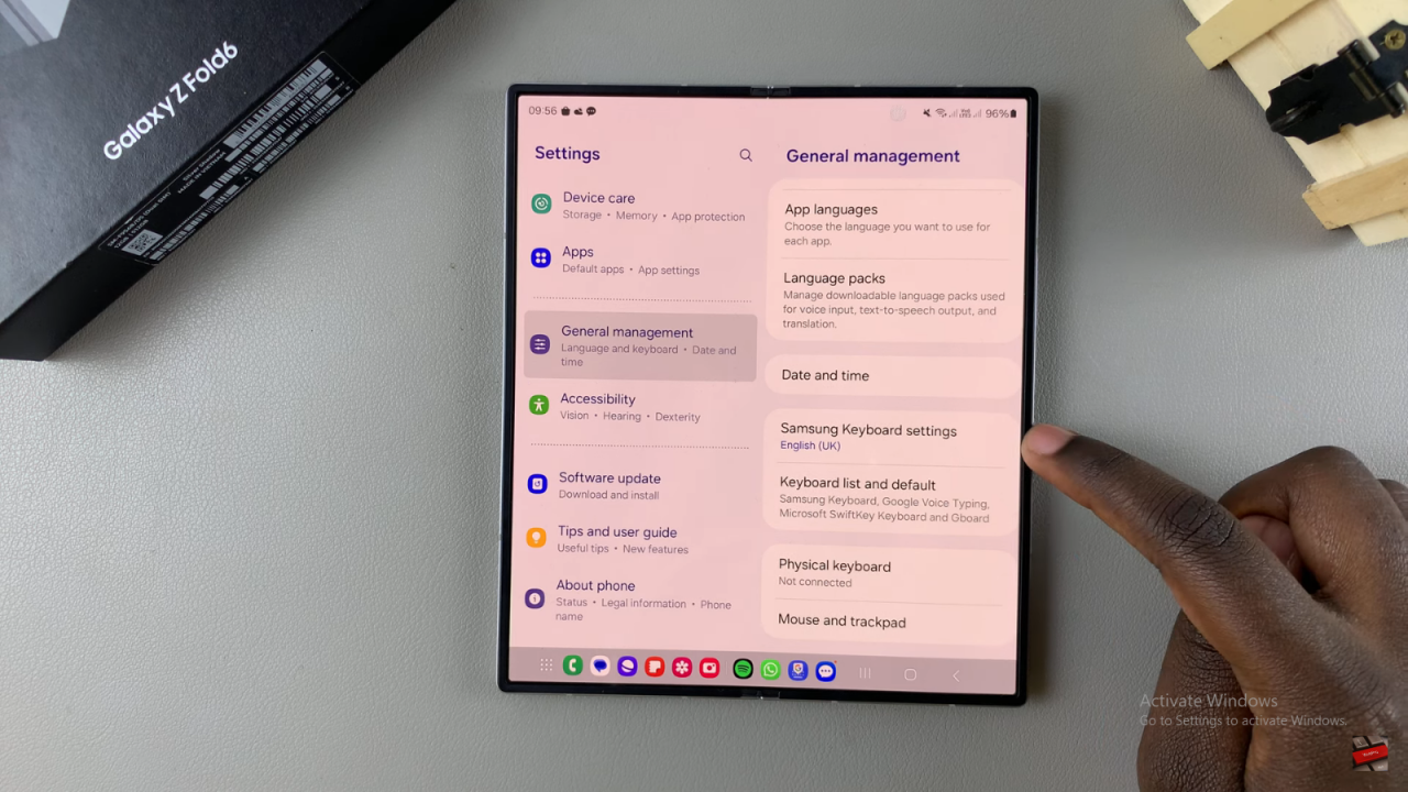 Enable Voice Input Speech to Text On Samsung Galaxy Z Fold 6