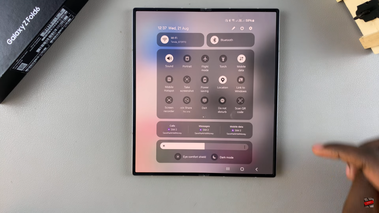 Customize Quick Settings Panel On Samsung Galaxy Z Fold 6