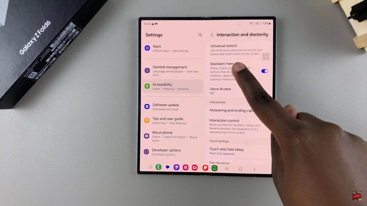  Customize Assistant Menu On Samsung Galaxy Z Fold 6