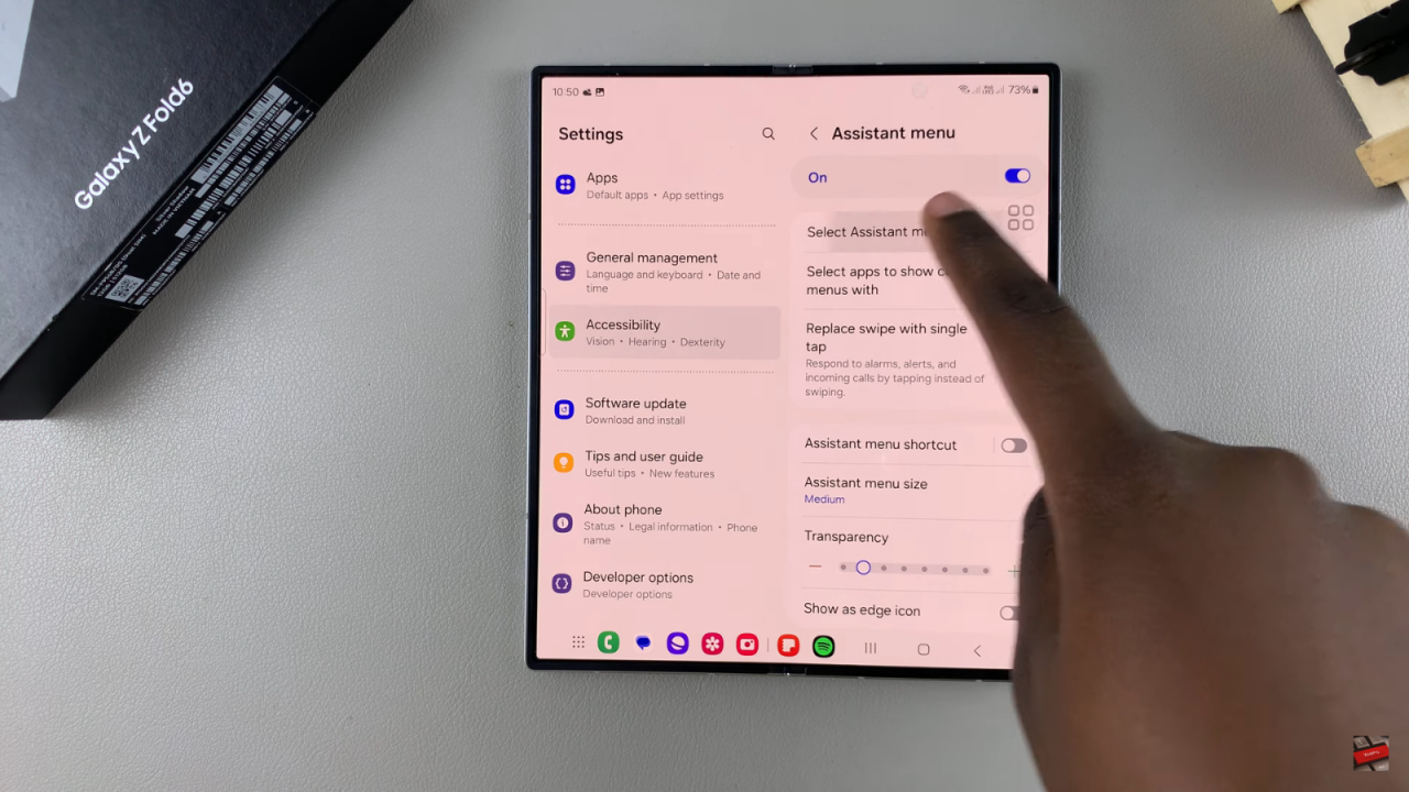  Customize Assistant Menu On Samsung Galaxy Z Fold 6