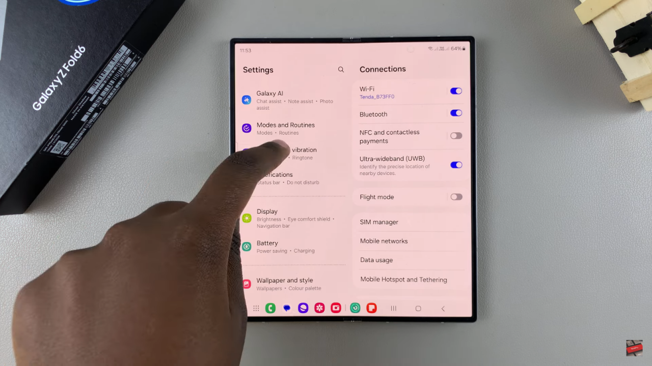 Change Vibration Intensity On Samsung Galaxy Z Fold 6