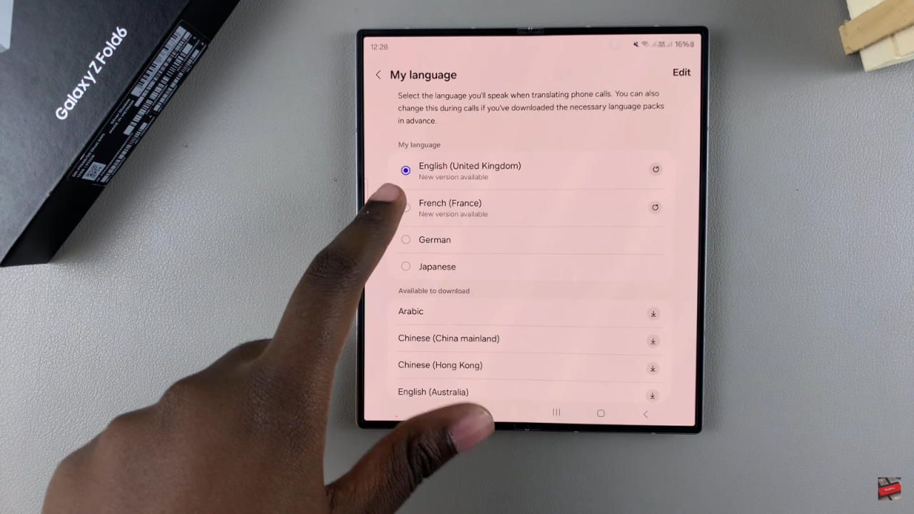 Set Up Live Translate On Samsung Galaxy Z Fold 6