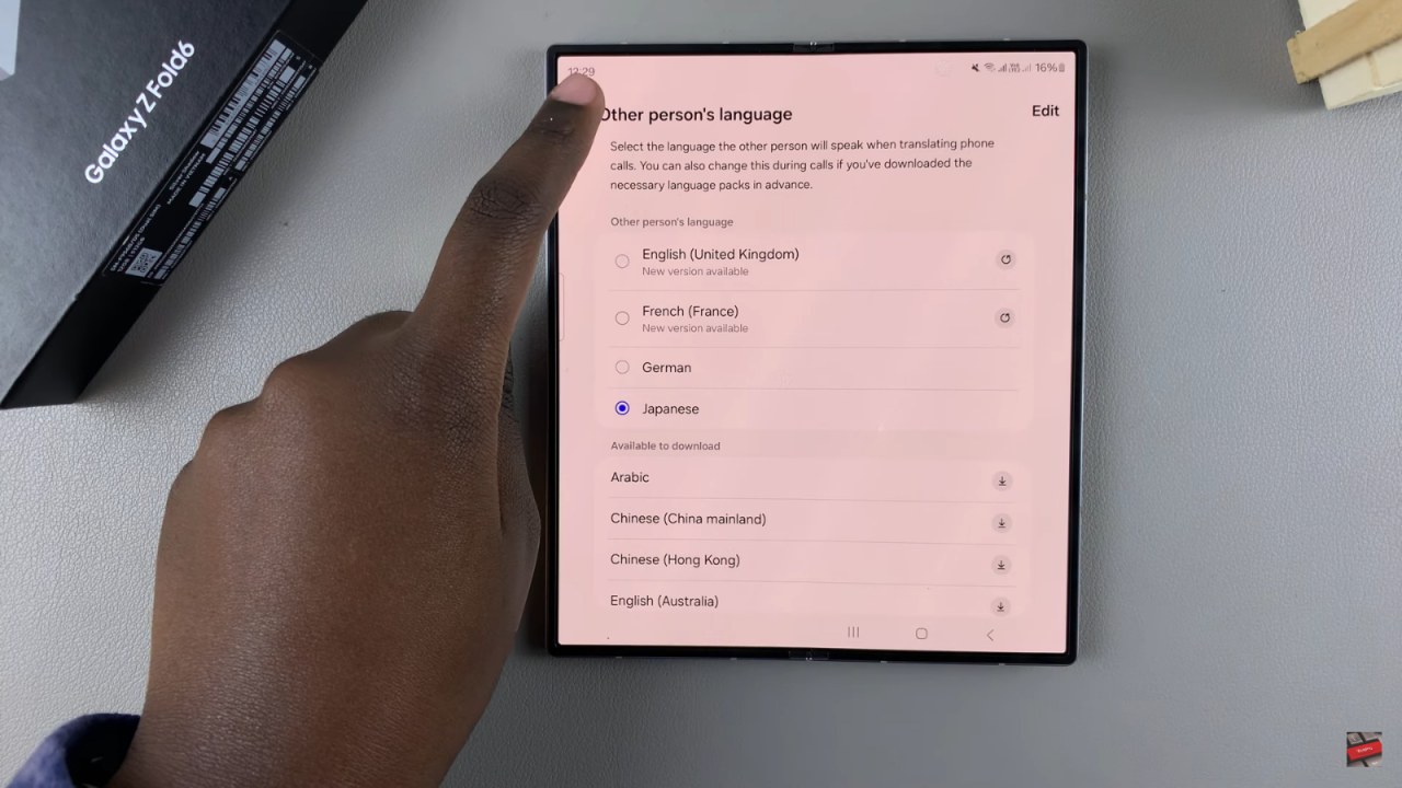 Set Up Live Translate On Samsung Galaxy Z Fold 6