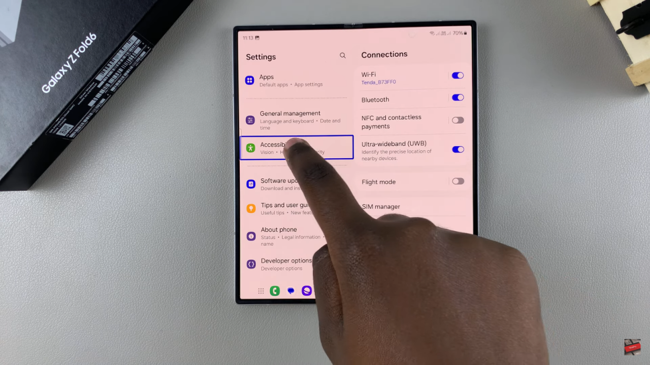  Disable TalkBack On Samsung Galaxy Z Fold 6