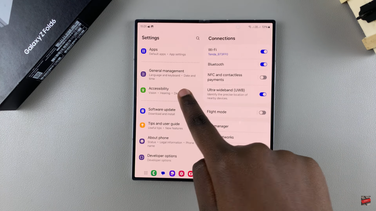 Change Screen Layout On Samsung Galaxy Z Fold 6