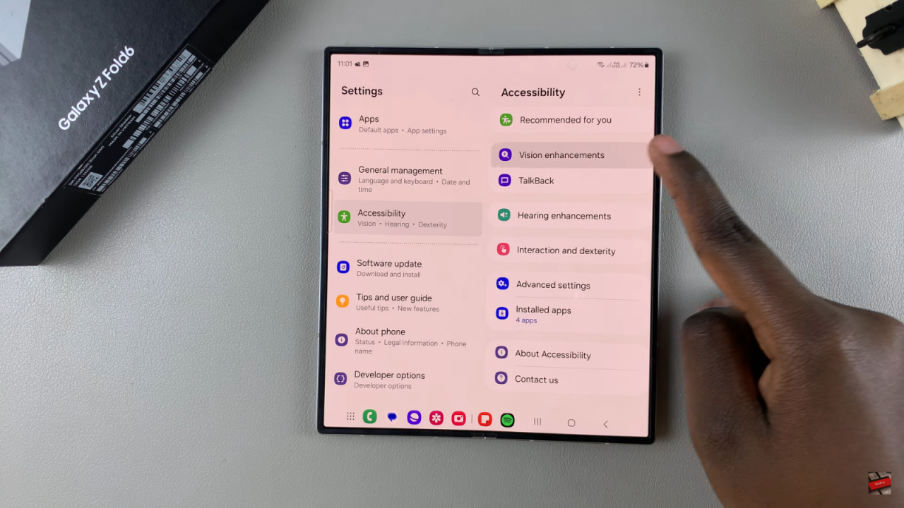 Change Screen Layout On Samsung Galaxy Z Fold 6