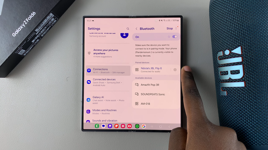 Bluetooth Device On Galaxy Z Fold 6