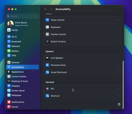 Siri Accessibility On Mac