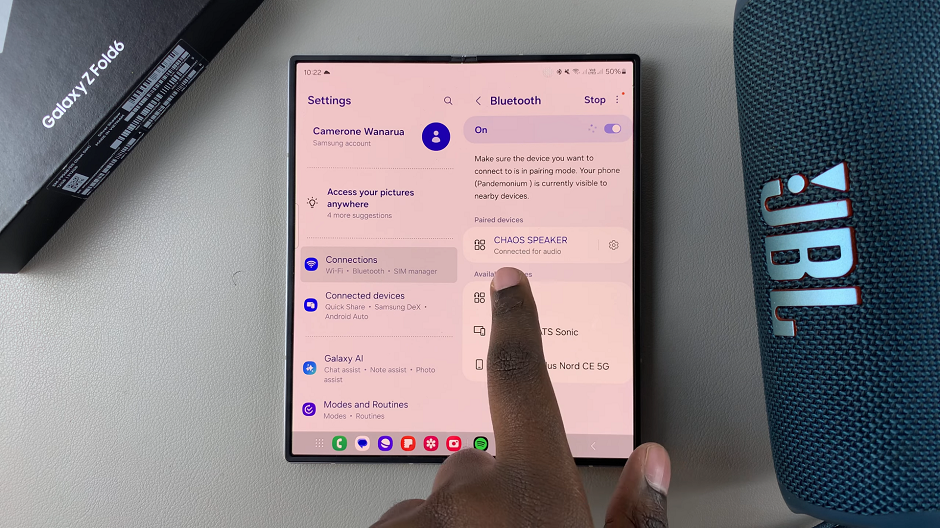 How To Disconnect Bluetooth Devices On Galaxy Z Fold 6