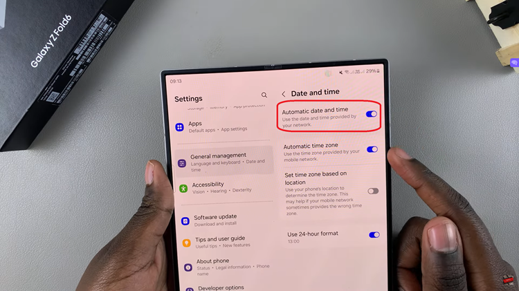 Turn On Automatic Date & Time On Samsung Galaxy Z Fold 6