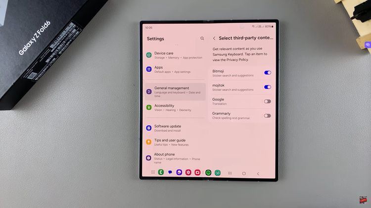 Turn On Bitmoji & Mojitok On Samsung Galaxy z Fold 6