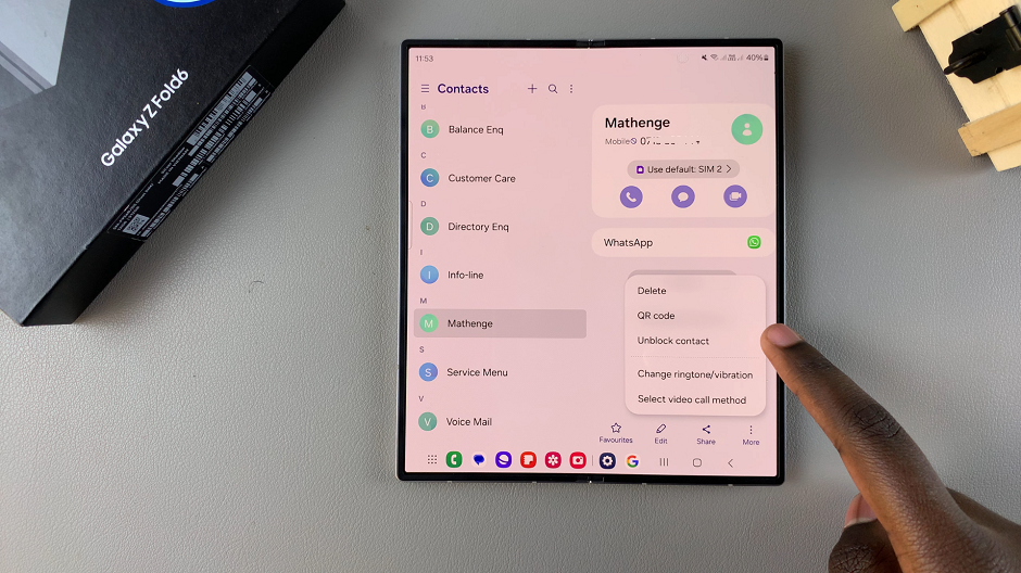 How To Unblock Phone Number / Contact On Galaxy Z Fold 6