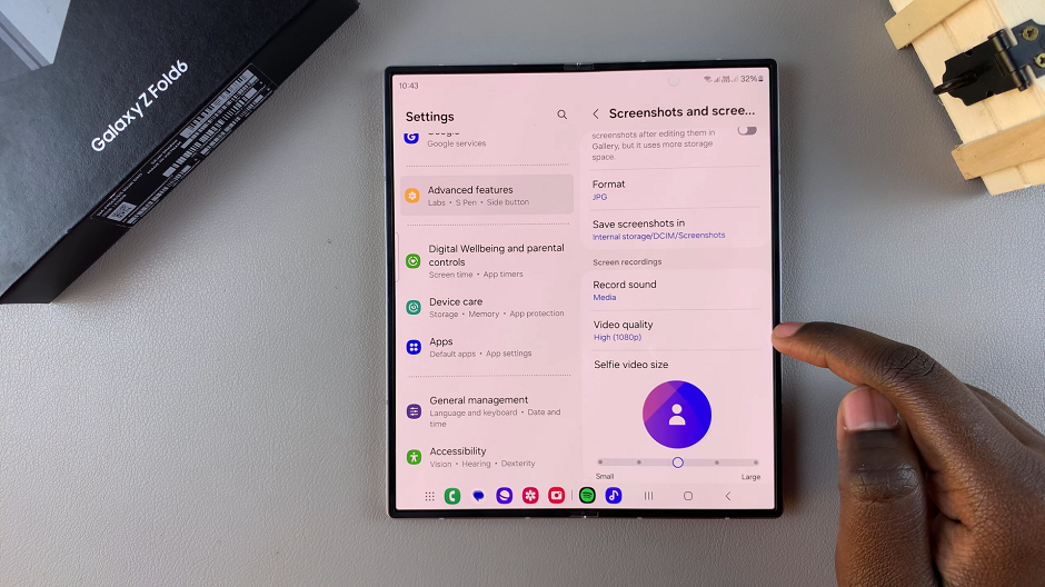 How To Change Quality Of Screen Recordings On Samsung Galaxy Z  Fold 6