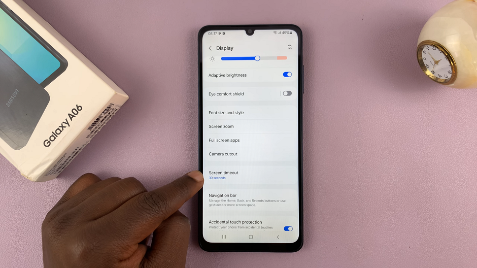 How To Change Screen Timeout Period On Samsung Galaxy A06