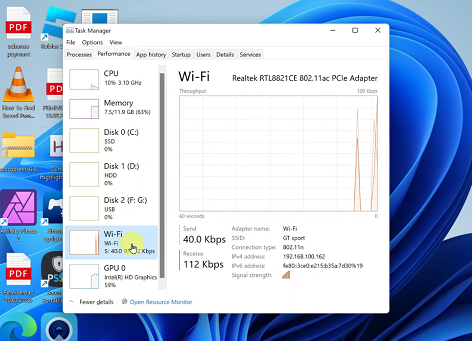 Cómo usar el Administrador de tareas para ver la velocidad de Internet en Windows 11