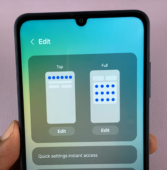 Edit Quick Settings panel On Galaxy A06