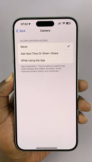 Disable Location Tags On iPhone Photos