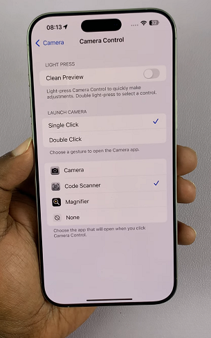 Turn Camera Control Button To QR Code Scanner On iPhone 16