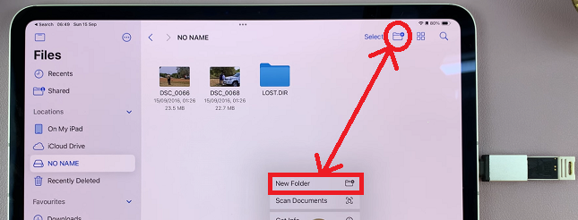 How To Create New Folder USB Flash Drive On iPad