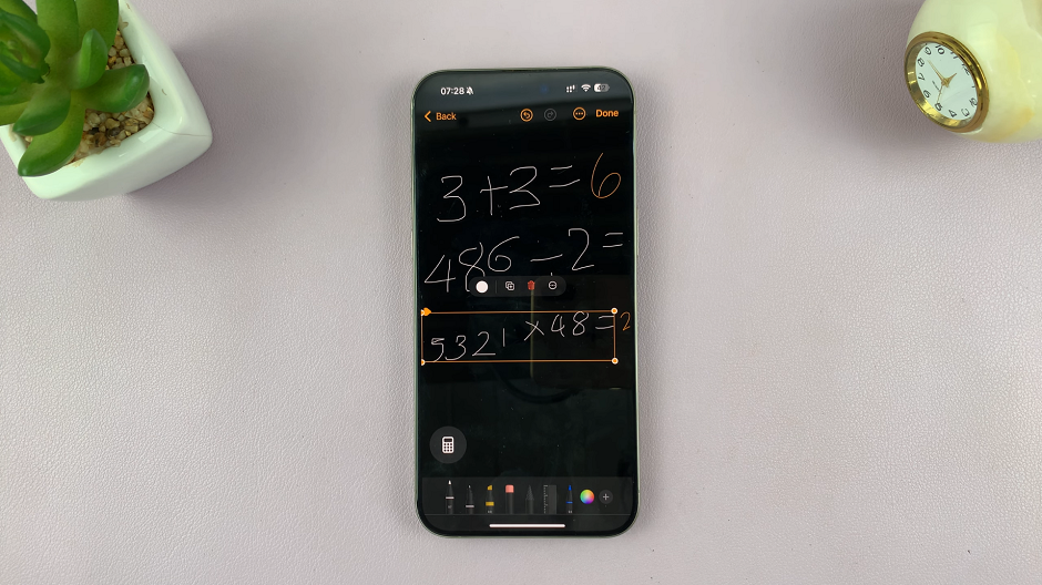 Use Maths Notes On iPhone Calculator 