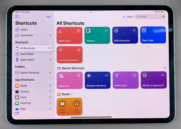 All Shortcuts On an iPad