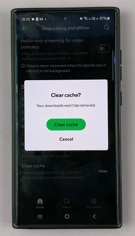 Borrar caché de Spotify en Android