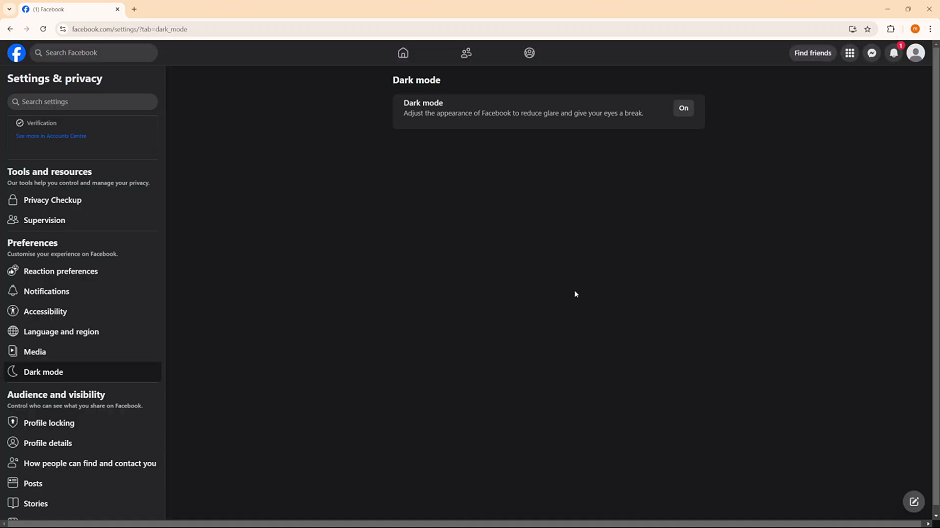 Enable Dark Mode On Facebook