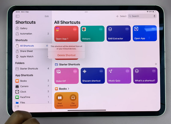 Delete Shortcuts On iPad