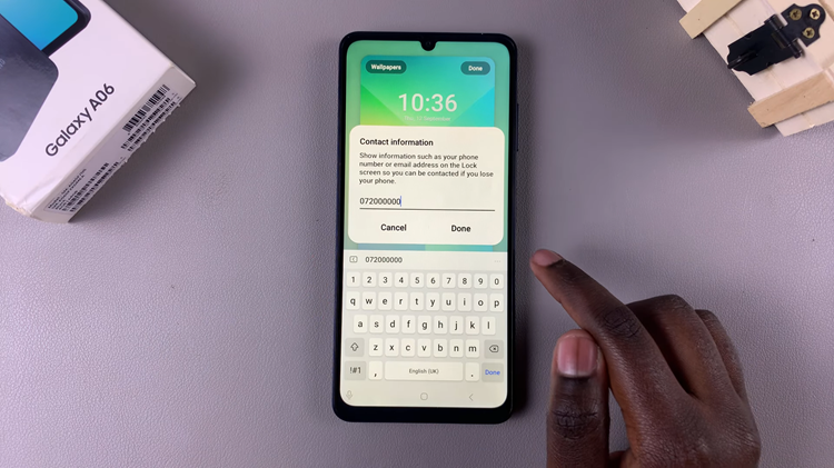 How To Add Contact Information To Lock Screen On Samsung Galaxy A06