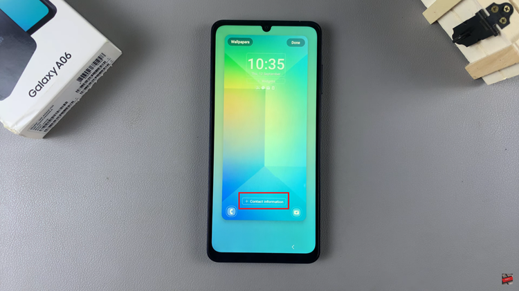 How To Add Contact Information To Lock Screen On Samsung Galaxy A06