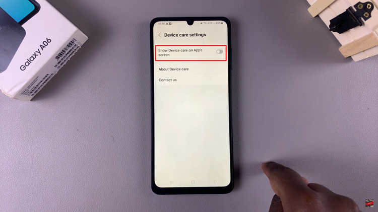 How To Add Device Care Icon To Apps Screen On Samsung Galaxy A06