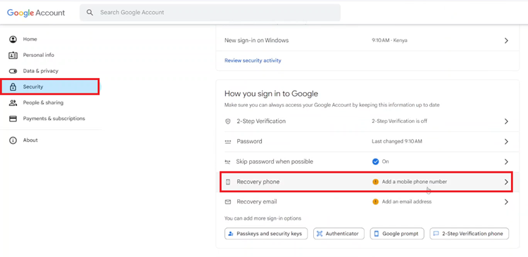 How To Add Phone Number To Google Account