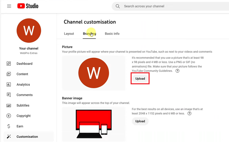 How To Add Profile Picture To YouTube Channel