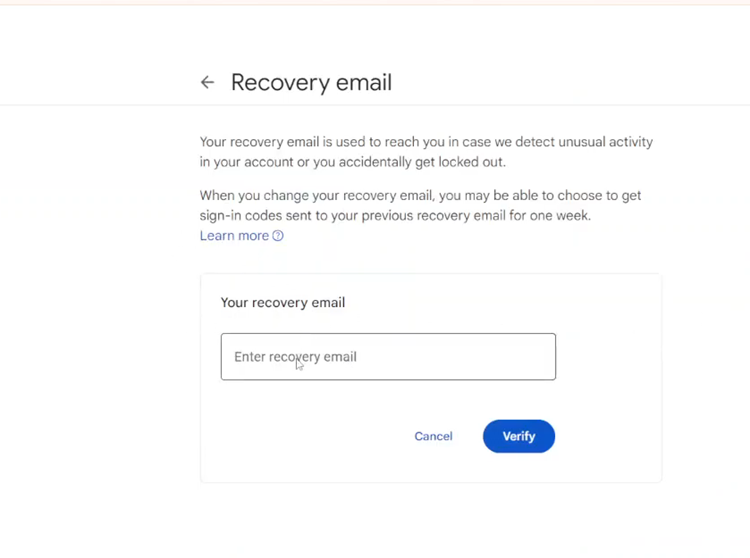 How To Add Recovery Email To Google Account