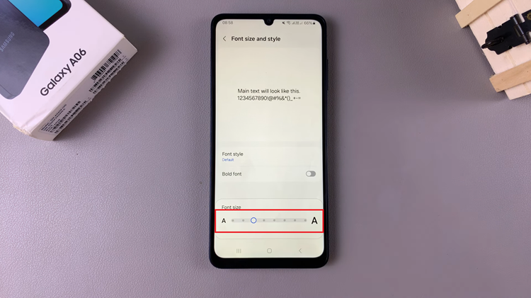 How To Change Font Size On Samsung Galaxy A06