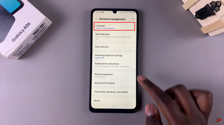 How To Change System Language On Samsung Galaxy A06