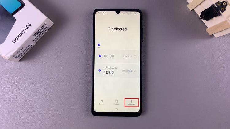 How To Delete Alarm On Samsung Galaxy A06