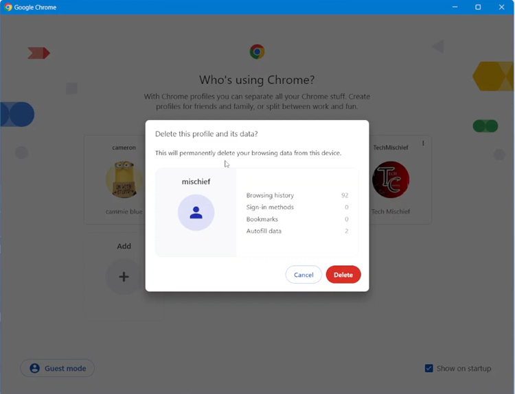How To Delete Profiles In Google Chrome