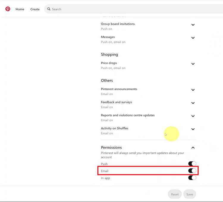 How To Disable Email Notifications From Pinterest