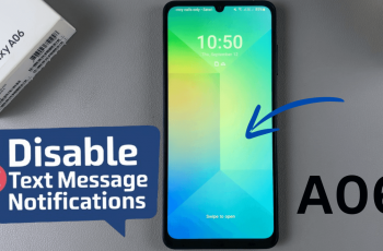 How To Disable Text Message Notifications Lock Screen Of Samsung Galaxy A06