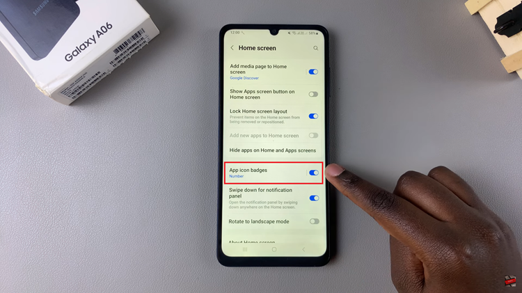How To Enable & Disable App Icon Badges On Samsung Galaxy A06