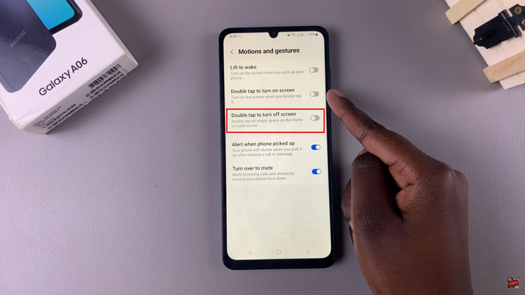How To Enable & Disable Double Tap To Turn Screen OFF On Samsung Galaxy A06